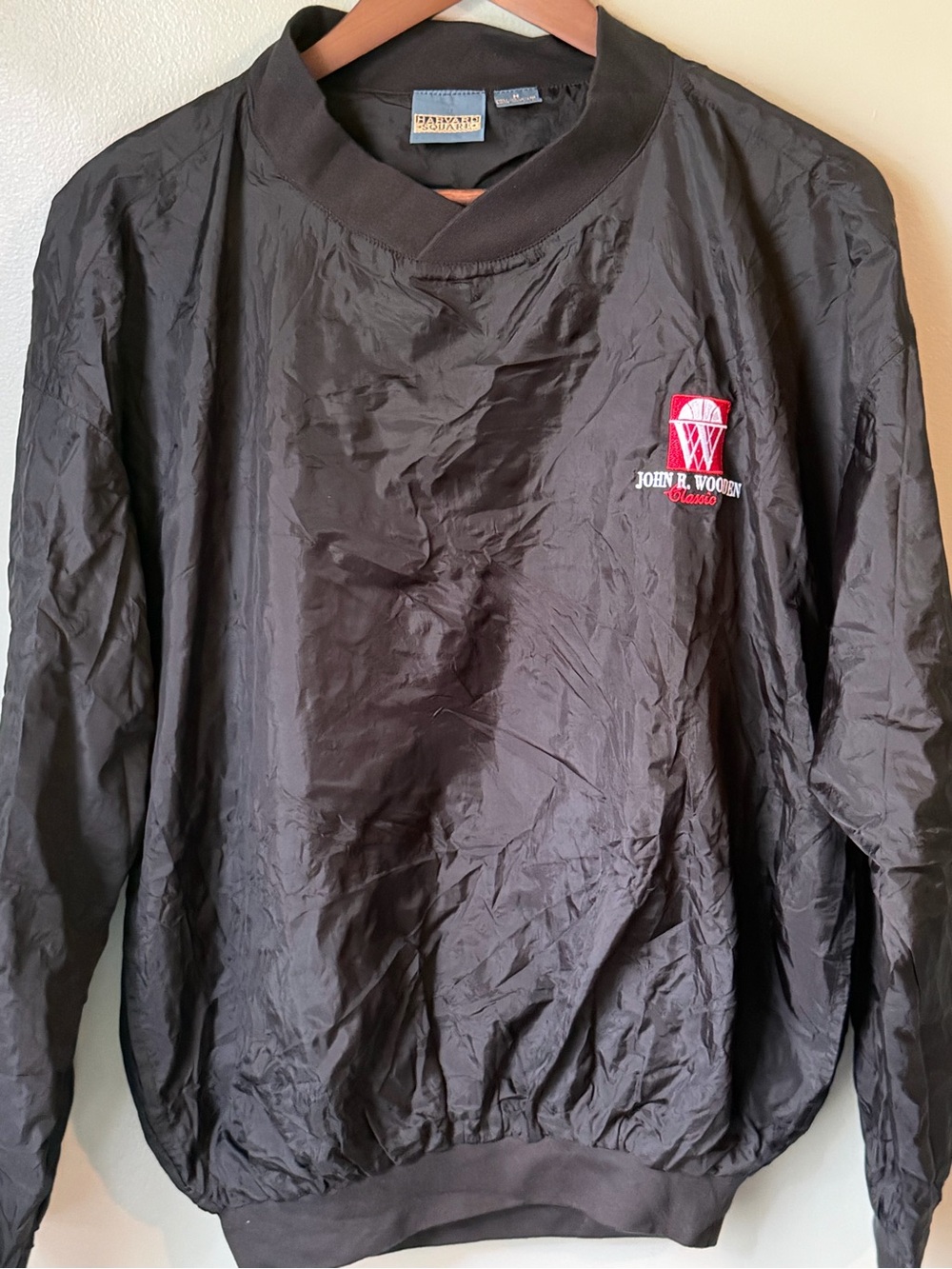 Black John Wooden Classic Windbreaker Pullover
